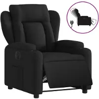vidaXL Relaxsessel Elektrisch Schwarz Stoff