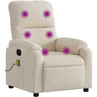 vidaXL Massagesessel Beige Mikrofasergewebe