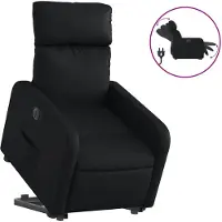 vidaXL Relaxsessel mit Aufstehhilfe Elektrisch Schwarz Kunstleder