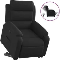vidaXL Relaxsessel mit Aufstehhilfe Elektrisch Schwarz Stoff