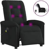 vidaXL Massagesessel Elektrisch Schwarz Stoff