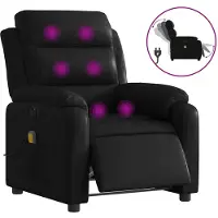 vidaXL Massagesessel Elektrisch Schwarz Kunstleder