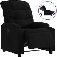 vidaXL Relaxsessel Elektrisch Schwarz Stoff