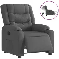 vidaXL Relaxsessel Elektrisch Dunkelgrau Stoff