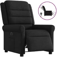 vidaXL Relaxsessel Elektrisch Schwarz Stoff
