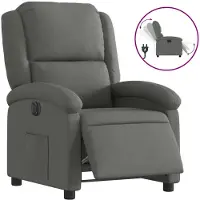 vidaXL Relaxsessel Elektrisch Dunkelgrau Stoff