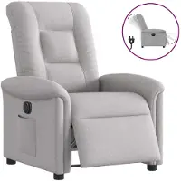 vidaXL Relaxsessel Elektrisch Wolkengrau Stoff