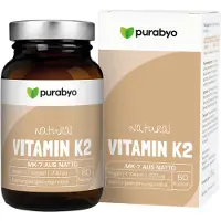 Purabyo Vitamin K2 Kapseln | 200 mcg Mk-7 Glas statt Plastik 60 St