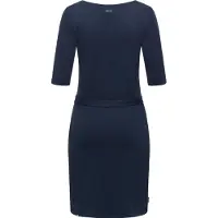Ragwear Jerseykleid "Kenisha" Außentaschen Eingrifftaschen Elastisches Midikleid mit Taillengürtel