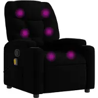 vidaXL Massagesessel Schwarz Stoff