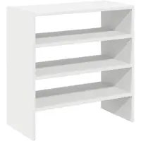 vidaXL Schuhregale 2 Stk. Stapelbar Weiß 60x30x30,5 cm