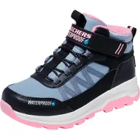 SKECHERS Klettstiefel "STORM BLAZER", Mädchen, Gr. 31, wärmend, schwarz, rosa, Lederimitat, Synthetik, Schuhe Klettstiefel, Winterboots, wasserabweisend, Größenschablone zum Download, Topseller