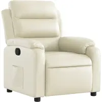 vidaXL Relaxsessel Creme Kunstleder