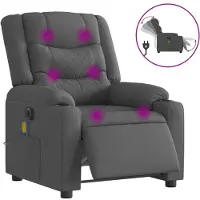 vidaXL Massagesessel Elektrisch Dunkelgrau Stoff