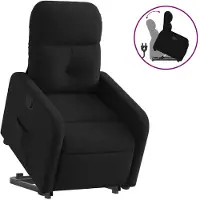 vidaXL Relaxsessel mit Aufstehhilfe Schwarz Stoff