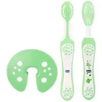 Chicco 00006961000000, Zahnbürsten-Set, Baby, Grün, Weiß, 0,5 Jahr(e), 3 Jahr(e)