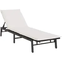 vidaXL Sonnenliege mit Auflage Schwarz Poly-Rattan