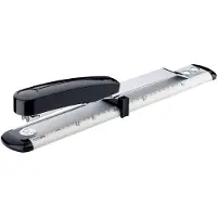 Novus OFFICE Langarm-Heftgerät B 17 Vollstreifen 40 Blatt Hellgrau, Schwarz 24/6, 24/8, 26/6, 26/8 Kunststoff, Metall