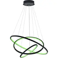 TRIO Multifunktionale WIZ LED Pendelleuchte Anthrazit Ø 80cm für Fernbedienung & App