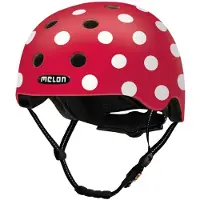 Melon Dotty White, Halber Helm, Hartschalenbau, Helmvisier