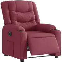 vidaXL Relaxsessel Elektrisch Weinrot Stoff
