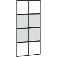 vidaXL Schiebetür Schwarz 102,5x205 cm Hartglas und Aluminium