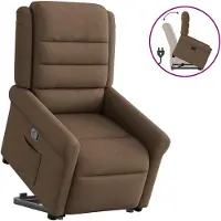 vidaXL Relaxsessel mit Aufstehhilfe Braun Stoff