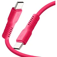 Forever , USB-C Kabel 3A Sync 60W 1.8m Schnellladekabel flexibel robust, Rot