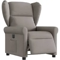 vidaXL Relaxsessel Elektrisch Taupe Stoff