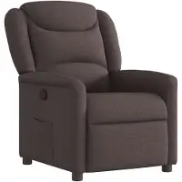 vidaXL Relaxsessel Dunkelbraun Stoff
