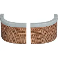 Luville Gebogene Wand groß 2 Stück L 15 x B 1,5 x H 8 cm (multi)