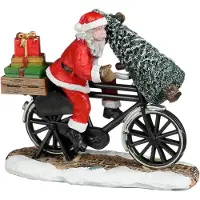 Luville Efteling Weihnachtsmann auf Fahrrad L 9 x B 3,5 x H 7,5 cm (multi)