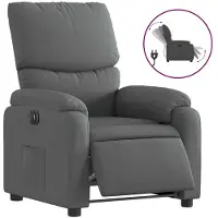 vidaXL Relaxsessel Elektrisch Dunkelgrau Stoff