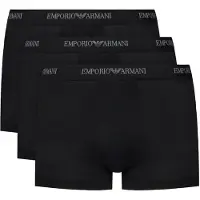 Emporio Armani für Herren. EM000259_AF14132 Set 3 Boxershorts aus elastischem Baumwoll-Strick Essential schwarz (XXL), Heimtextilien, Baumwo