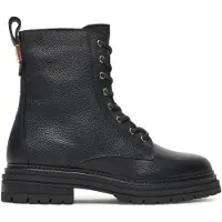 Tommy Hilfiger Schnürschuhe Th Plaque Pebble Lace Boot Warm FW0FW08767 Schwarz 36