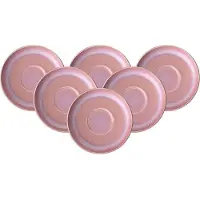 Villeroy & boch Untertasse "Kaffeeuntertassen Perlemor Coral ø 16,1 cm 6er Set rosa" Spülmaschinengeeignet, Mikrowellengeeignet