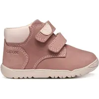 Geox B MACCHIA GIRL Atmungsaktive Mädchenschuhe mit Klettverschluss in Rosa