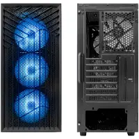 CoolBox PC Gaming GA300 Grid Line, Tower, PC, Schwarz, ATX, micro ATX, Mini-ITX, Acrylnitril-Butadien-Styrol (ABS), SPCC, Gaming