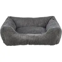 Trixie Orthopädisches Cord-Bett für Hunde und Katzen mit Rand und Memory-Foam - 80 × 60 cm