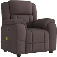 vidaXL Massagesessel Dunkelbraun Stoff