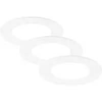 Briloner Jeft 3er Set LED Einbaustrahler 230V, Flach, 9 cm Durchmesser, Neutralweißes Licht, Weiß, Ø9 x 2,8 cm