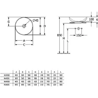 Villeroy & Boch Loop & Friends Aufsatzwaschbecken, 380x380x120mm, mit Überlauf, ohne Hahnloch, 4A4500RW, Farbe: Stone White CeramicPlus