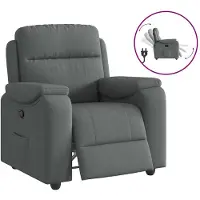 vidaXL Relaxsessel, Stoff, Dunkelgrau
