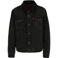 Levi's für Herren. 16365-0291 Typ Sherpa Trucker Jacke Giv it schwarz (XXL), Lässig, Baumwolle