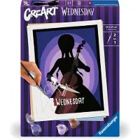 Ravensburger Wednesday Creart Paint By Numbers Painting Set Wednesday 18x24 Cm Puzzle