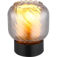 Globo Xia E27 Tischleuchte 25W Schwarz Matt, Metall Ø14cm 15754T