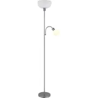 Globo Stehlampe Hinton Silbergrau