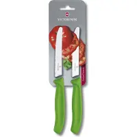 Victorinox Tomatenmesser Swiss Classic Wellenschliff Grün (2-teilig)
