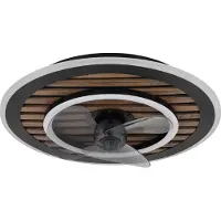 Globo Lighting Deckenventilator TREVINO DH 49x13 cm schwarz