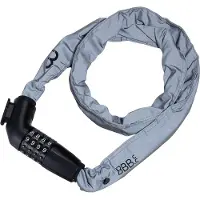 BBB Cycling Schloss CodeLink Reflectives Kettenschloss schwarz/grau - sic....